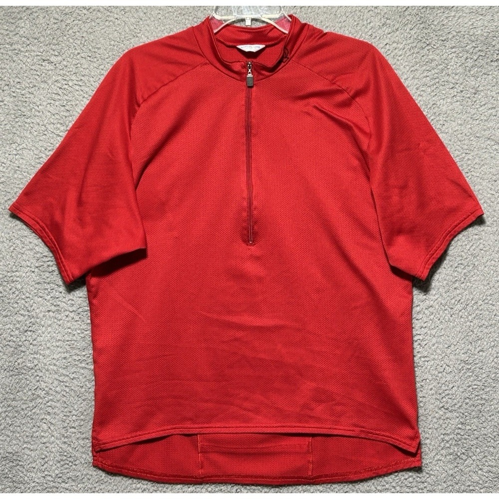 Pearl Izumi Cycling Jersey Mens Large Red Full Zip Short Sleeve Biking - Picture 1 of 13